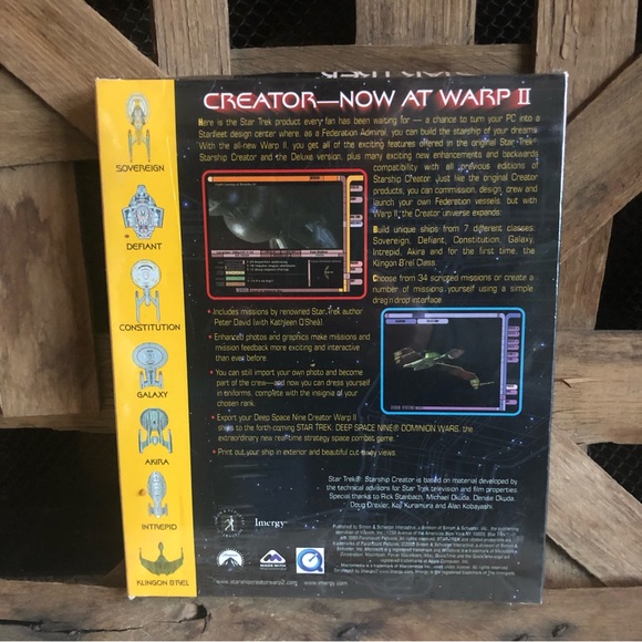 Star Trek Starship Creator Warp II  PC Windows Macintosh NEW Sealed vintage - Picture 4 of 5